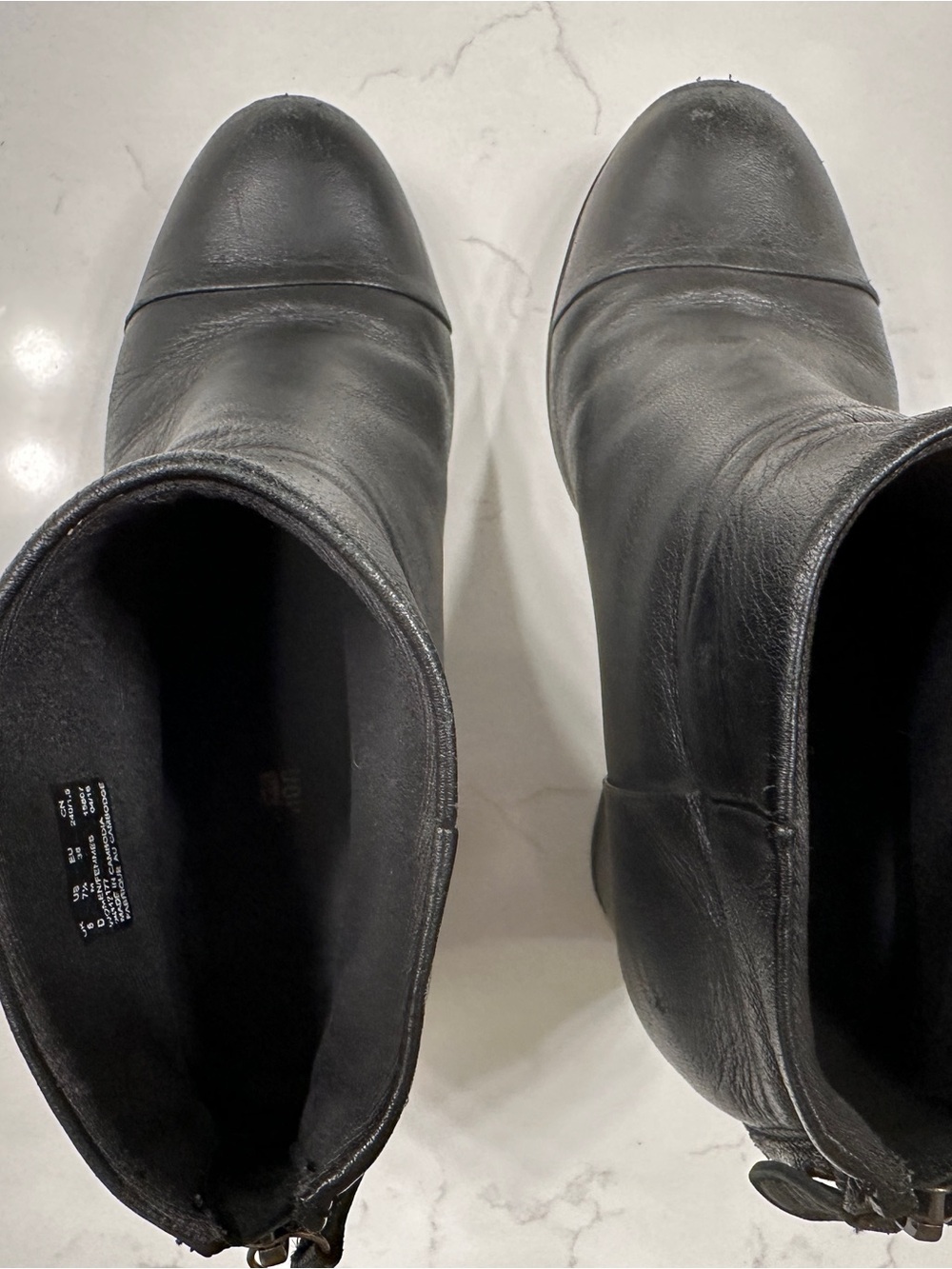 Clark’s Heeled Black Leather Women's Ankle Boots - Picture 9 of 13